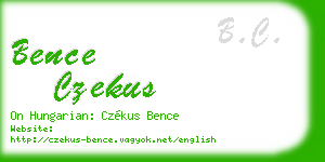 bence czekus business card
