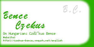 bence czekus business card